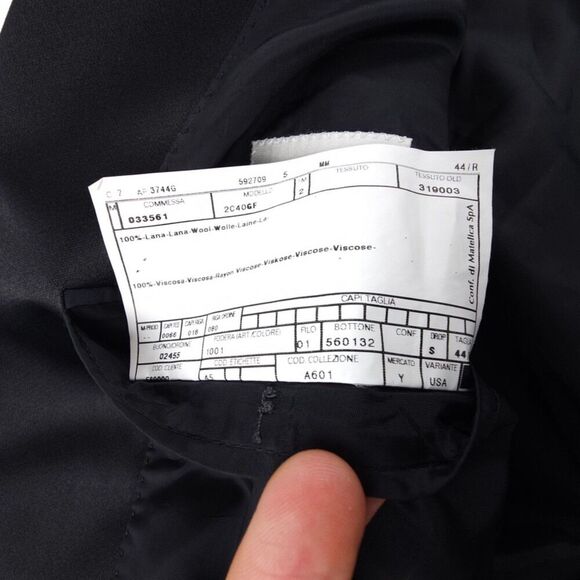 ARMANI COLLEZIONI Tuxedo Jacket Pleated Pants Formal Suit Set Black Old Money - Picture 3 of 16